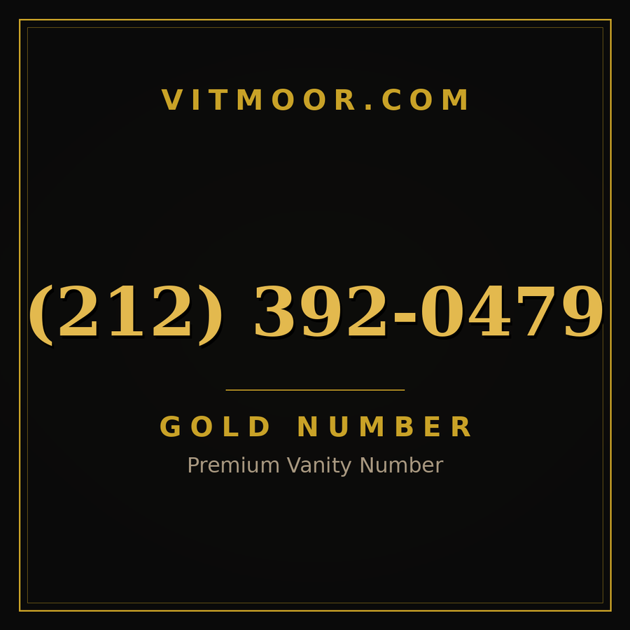 VITMOOR Gold premium number (212) 392-0479