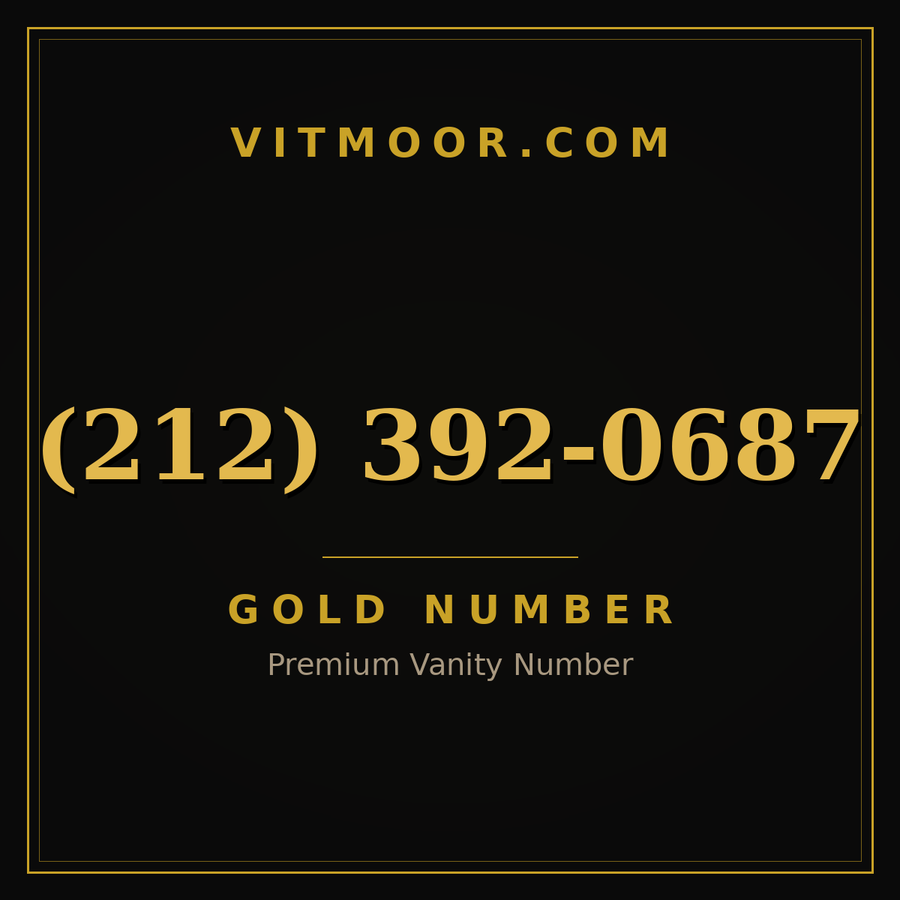 VITMOOR Gold premium number (212) 392-0687