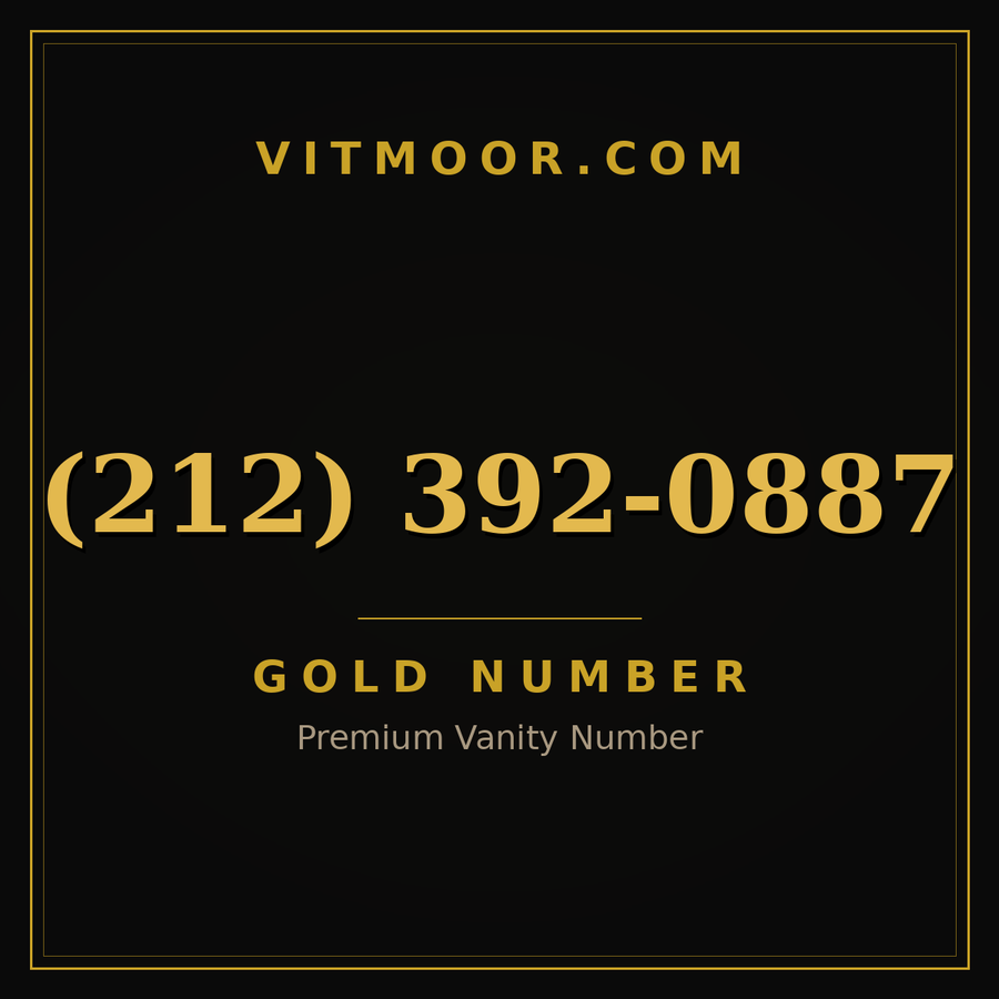 VITMOOR Gold premium number (212) 392-0887