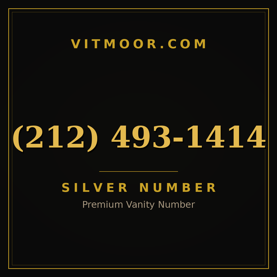 VITMOOR Silver premium number (212) 493-1414