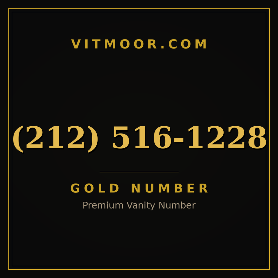 VITMOOR Gold premium number (212) 516-1228