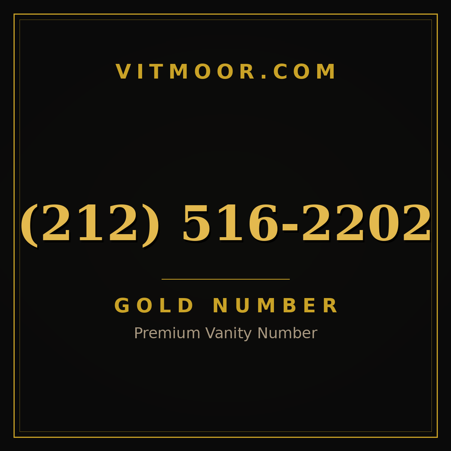 VITMOOR Gold premium number (212) 516-2202