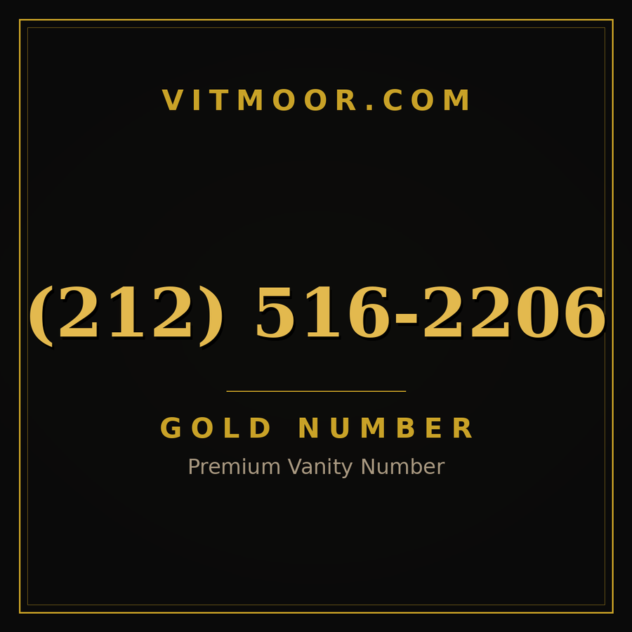 VITMOOR Gold premium number (212) 516-2206
