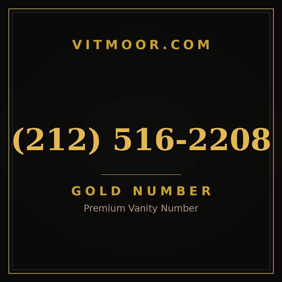 VITMOOR Gold premium number (212) 516-2208