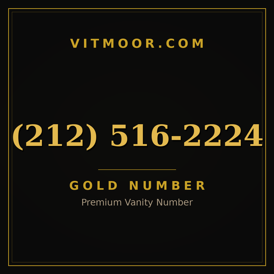 VITMOOR Gold premium number (212) 516-2224