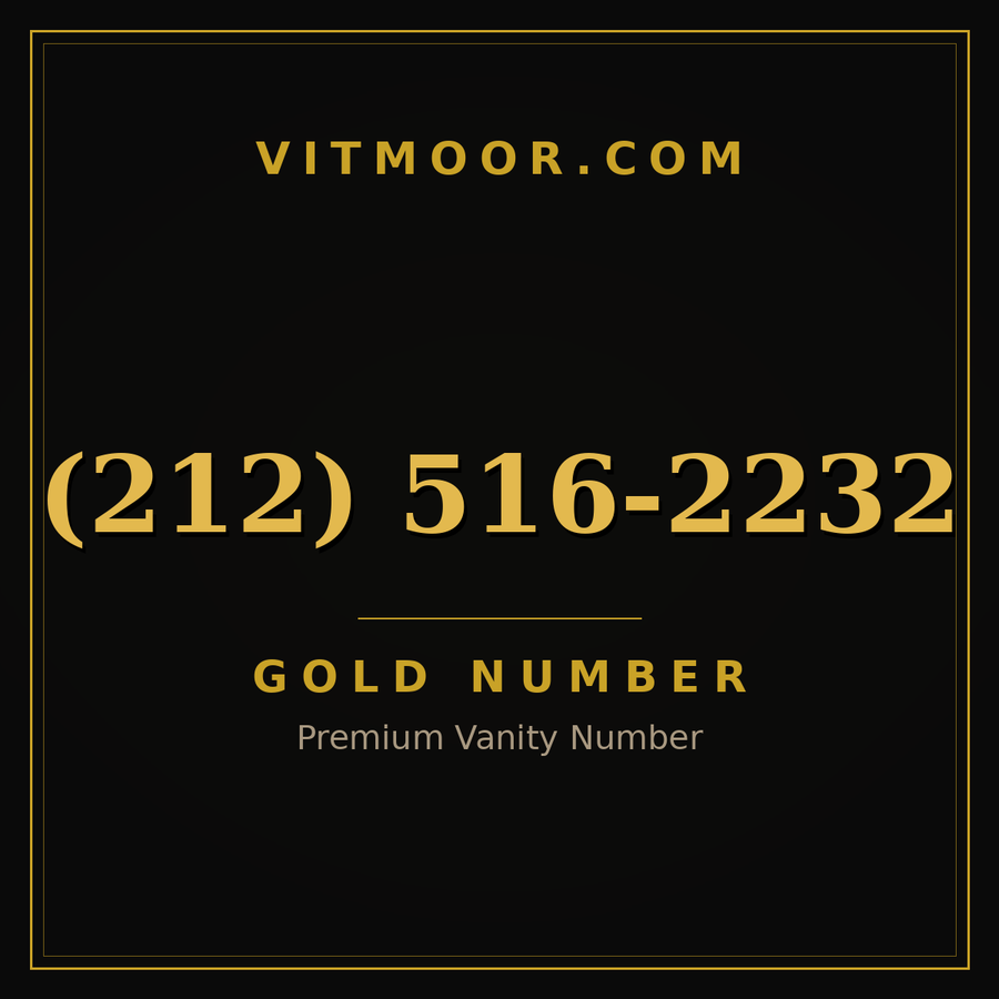 VITMOOR Gold premium number (212) 516-2232