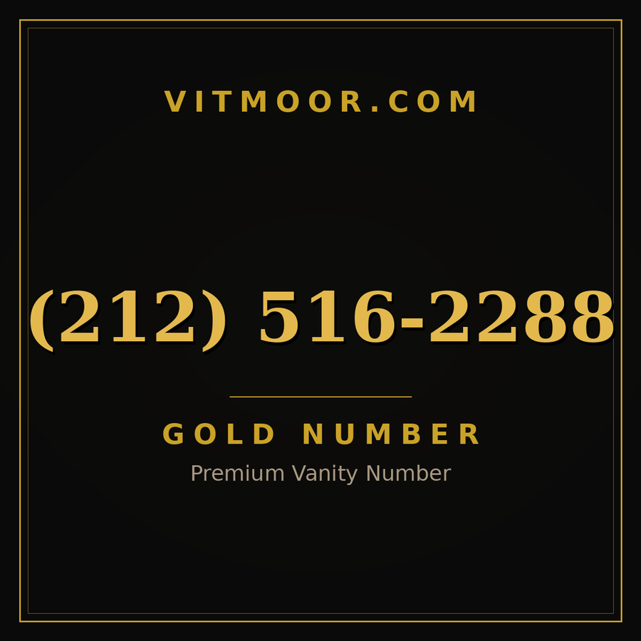 VITMOOR Gold premium number (212) 516-2288