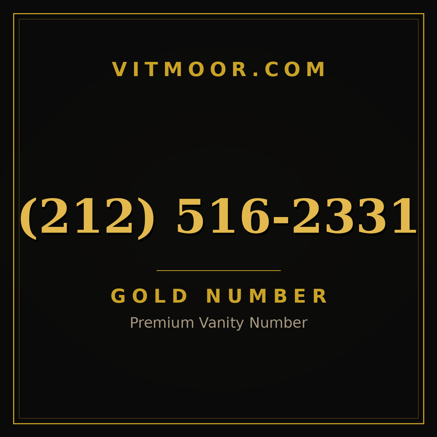 VITMOOR Gold premium number (212) 516-2331