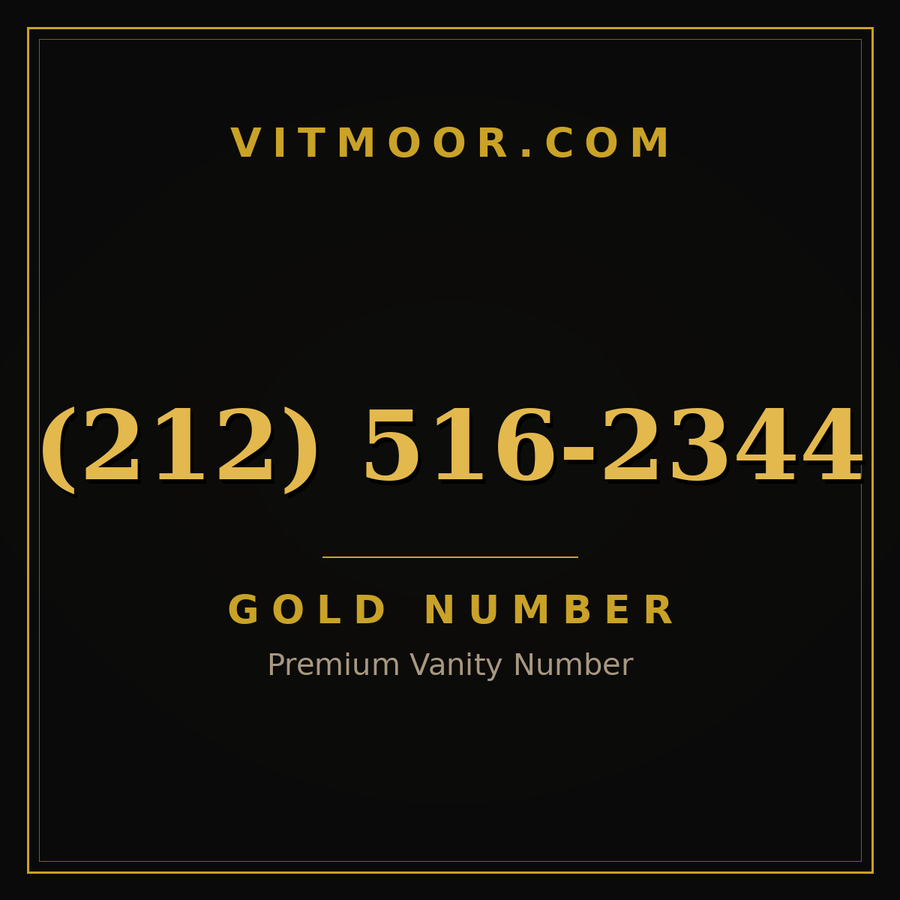 VITMOOR Gold premium number (212) 516-2344