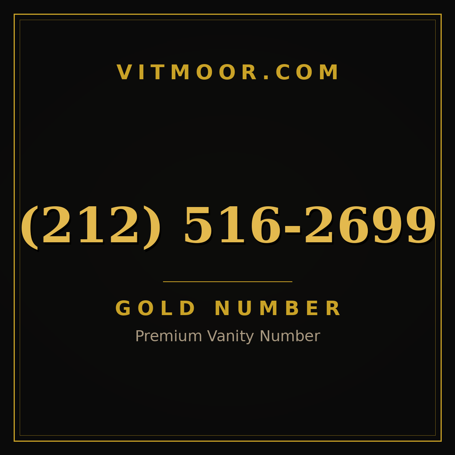 VITMOOR Gold premium number (212) 516-2699