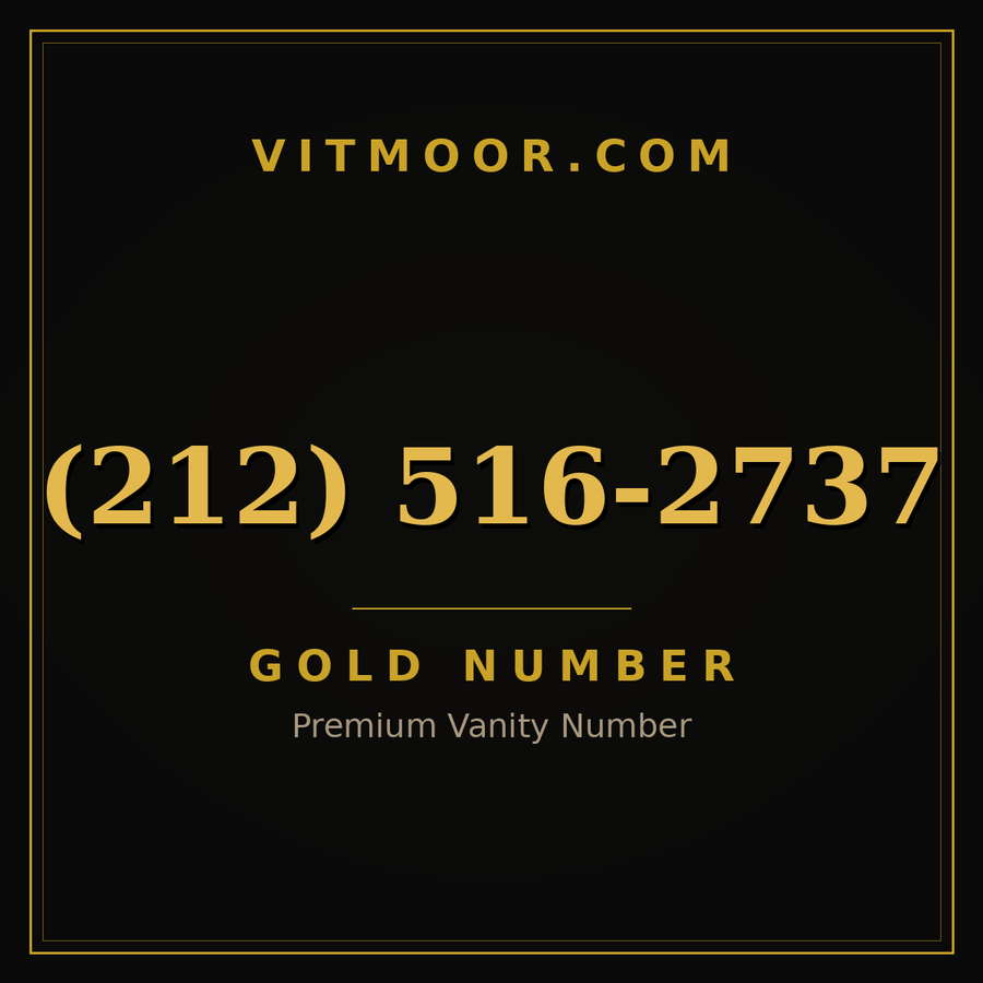 VITMOOR Gold premium number (212) 516-2737
