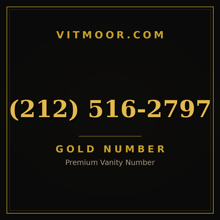 VITMOOR Gold premium number (212) 516-2797