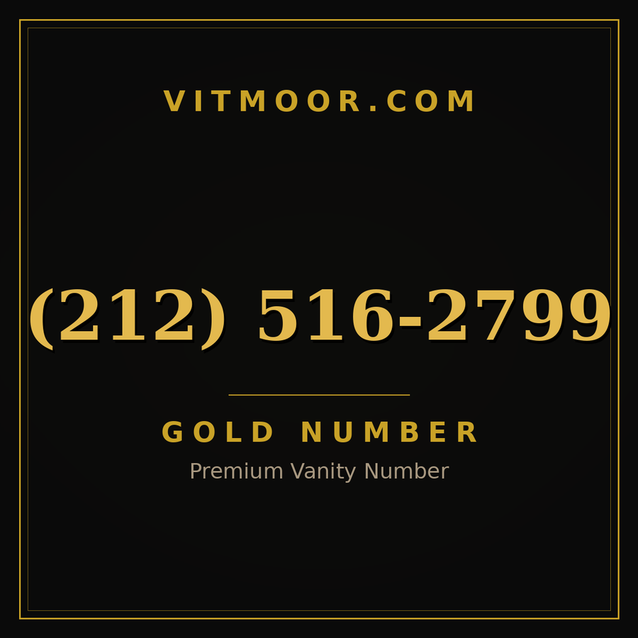 VITMOOR Gold premium number (212) 516-2799