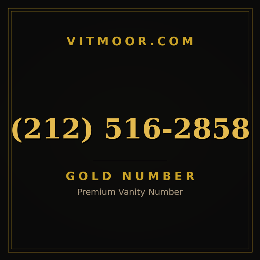VITMOOR Gold premium number (212) 516-2858