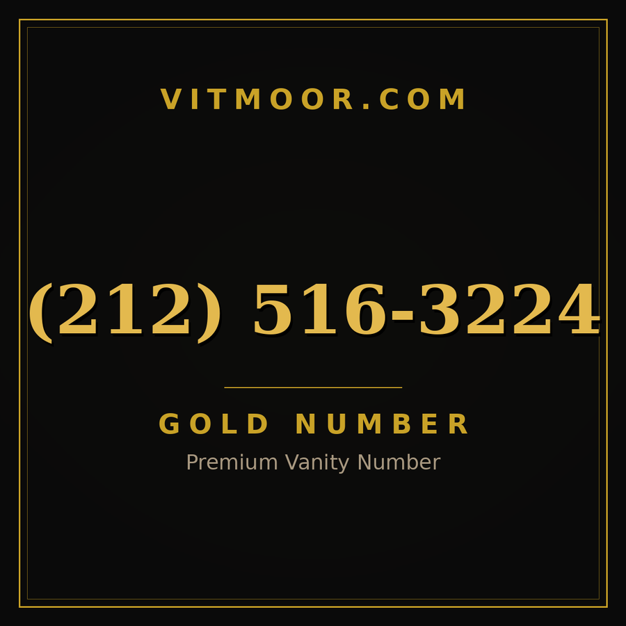 VITMOOR Gold premium number (212) 516-3224