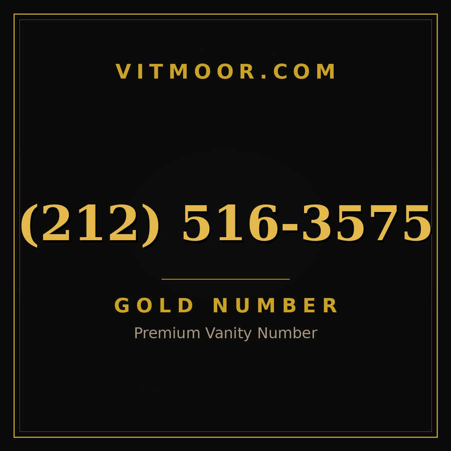 VITMOOR Gold premium number (212) 516-3575