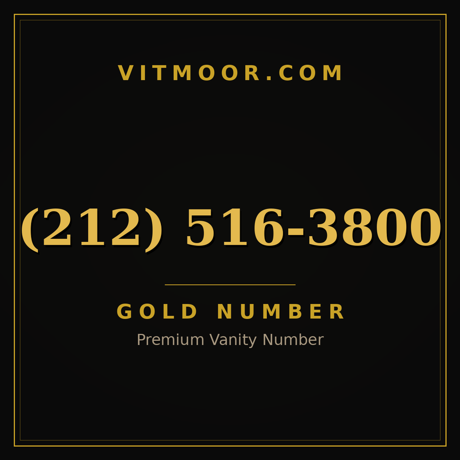 VITMOOR Gold premium number (212) 516-3800