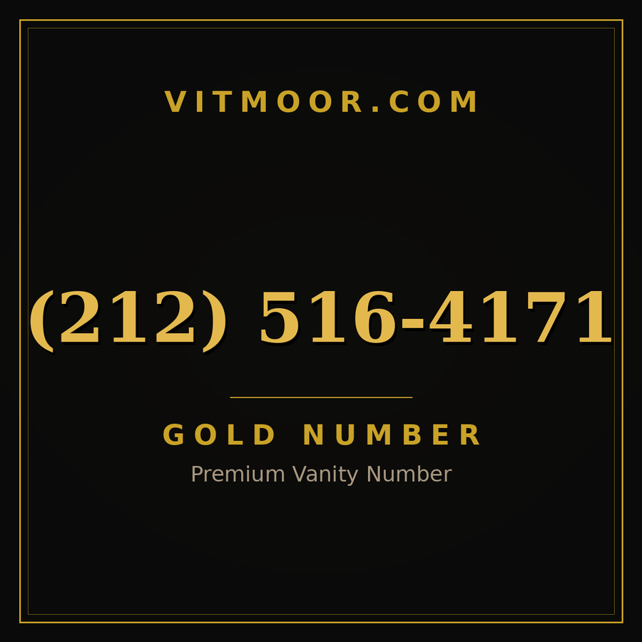 VITMOOR Gold premium number (212) 516-4171