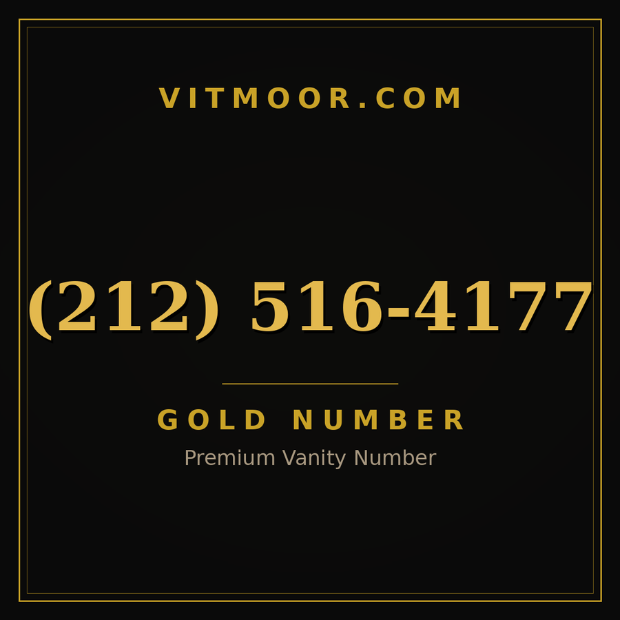 VITMOOR Gold premium number (212) 516-4177