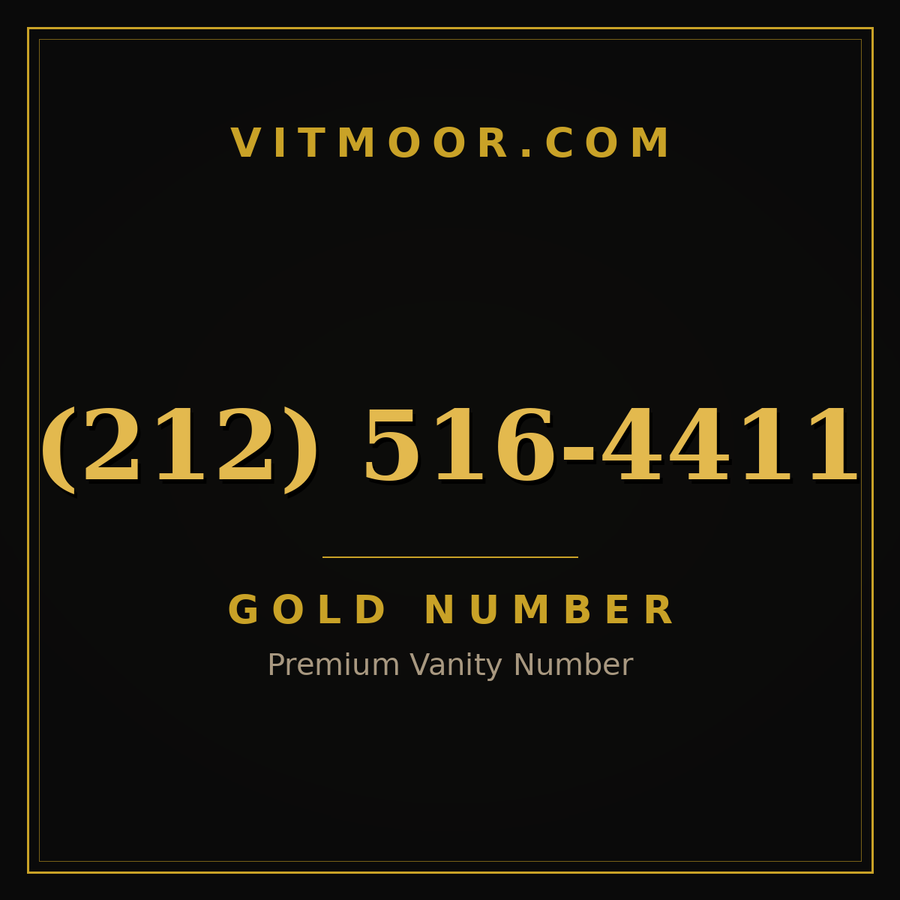 VITMOOR Gold premium number (212) 516-4411