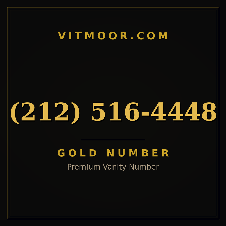 VITMOOR Gold premium number (212) 516-4448