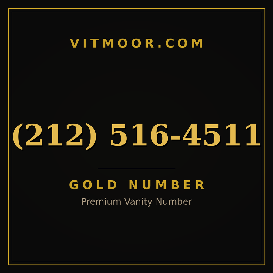 VITMOOR Gold premium number (212) 516-4511