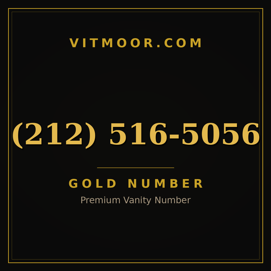 VITMOOR Gold premium number (212) 516-5056