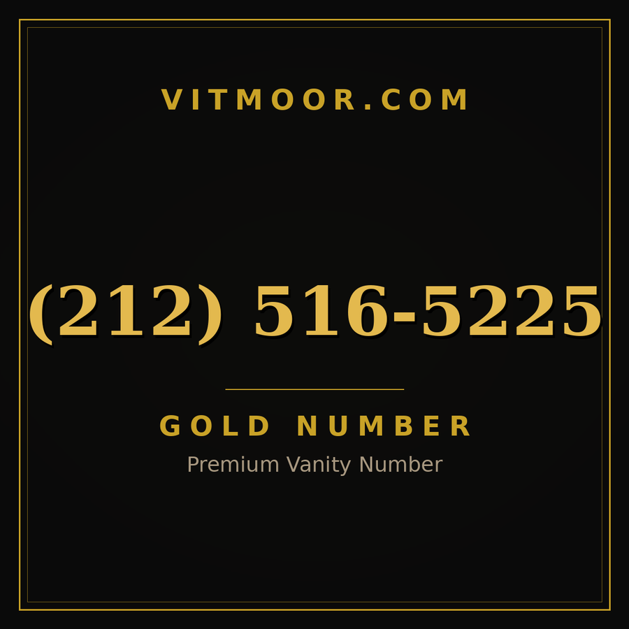 VITMOOR Gold premium number (212) 516-5225