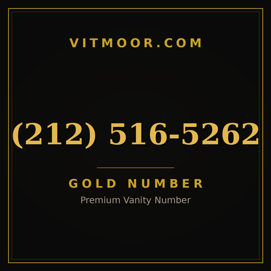 VITMOOR Gold premium number (212) 516-5262