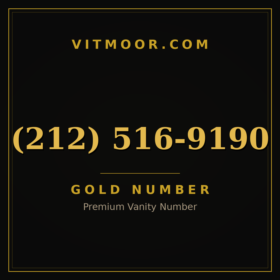 VITMOOR Gold premium number (212) 516-9190
