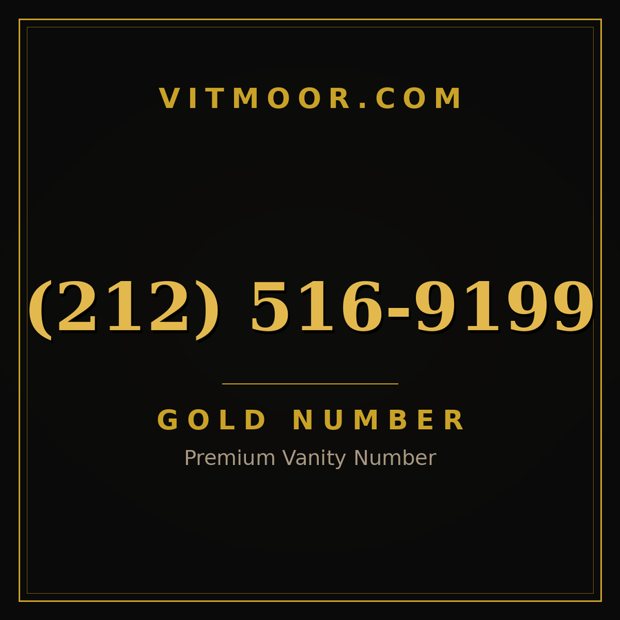 VITMOOR Gold premium number (212) 516-9199
