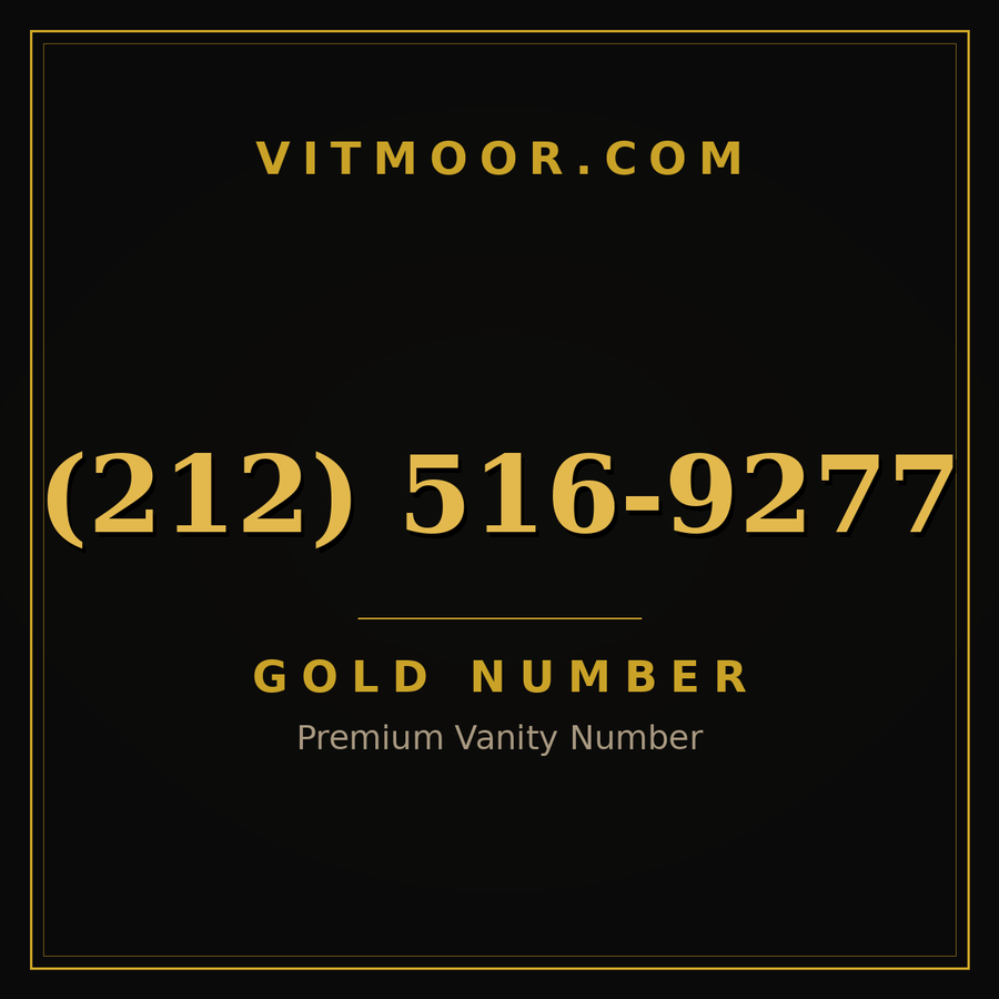 VITMOOR Gold premium number (212) 516-9277