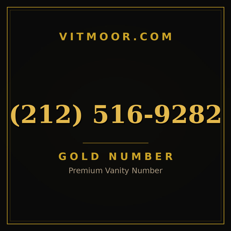 VITMOOR Gold premium number (212) 516-9282