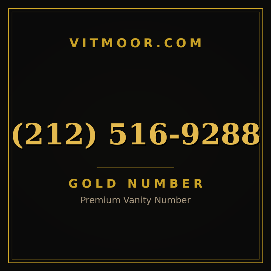 VITMOOR Gold premium number (212) 516-9288