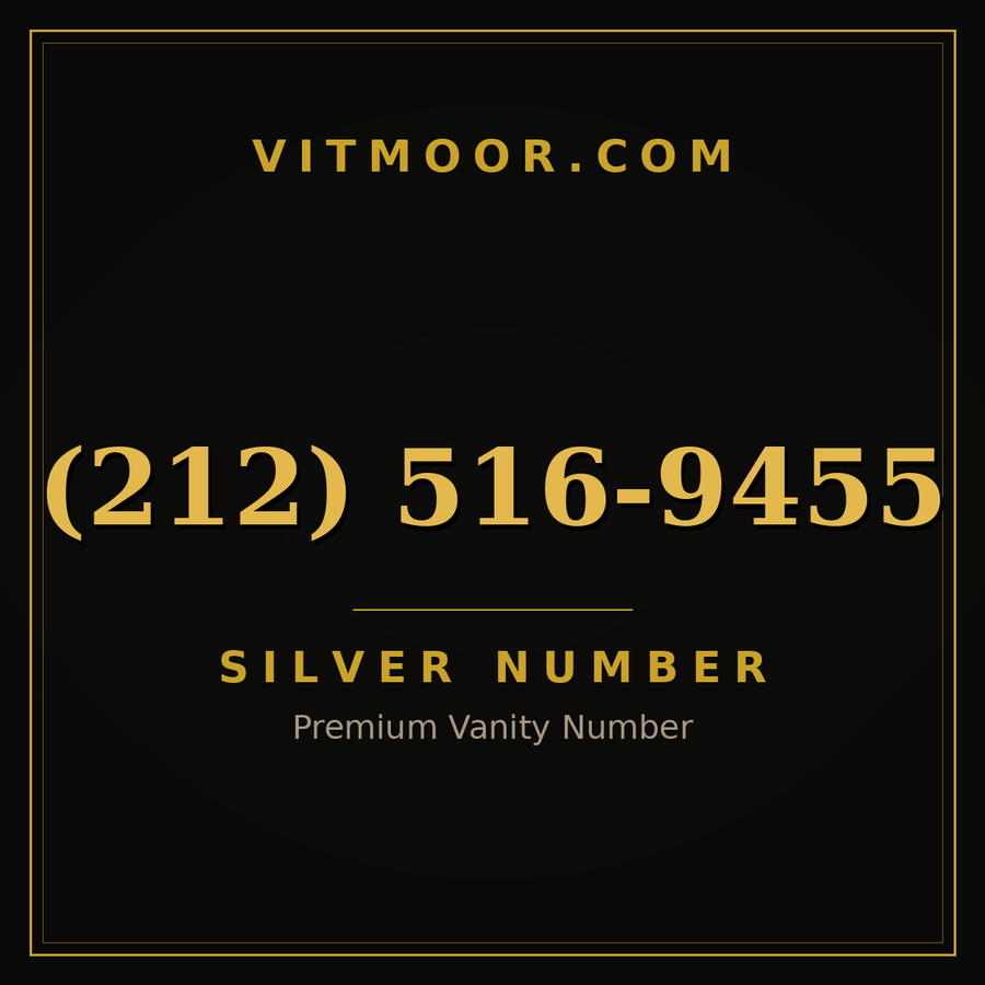 VITMOOR Silver premium number (212) 516-9455