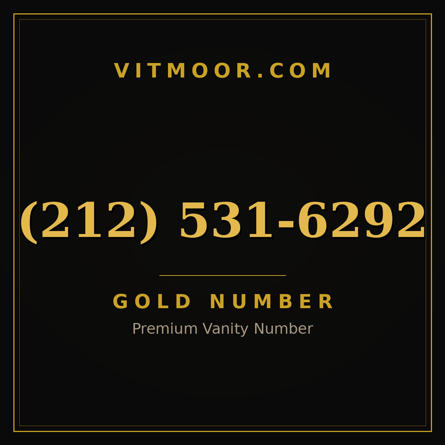 VITMOOR Gold premium number (212) 531-6292