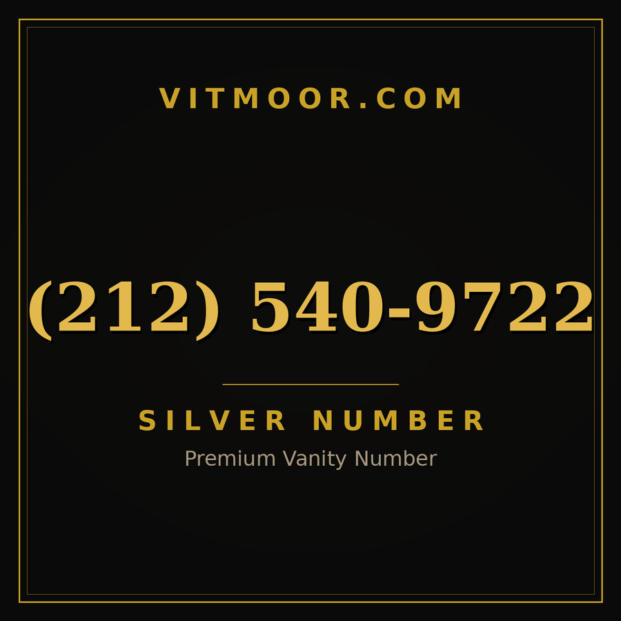 VITMOOR Silver premium number (212) 540-9722