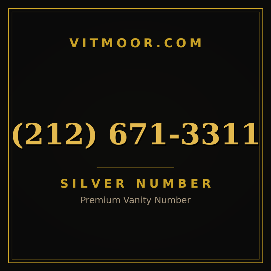 VITMOOR Silver premium number (212) 671-3311