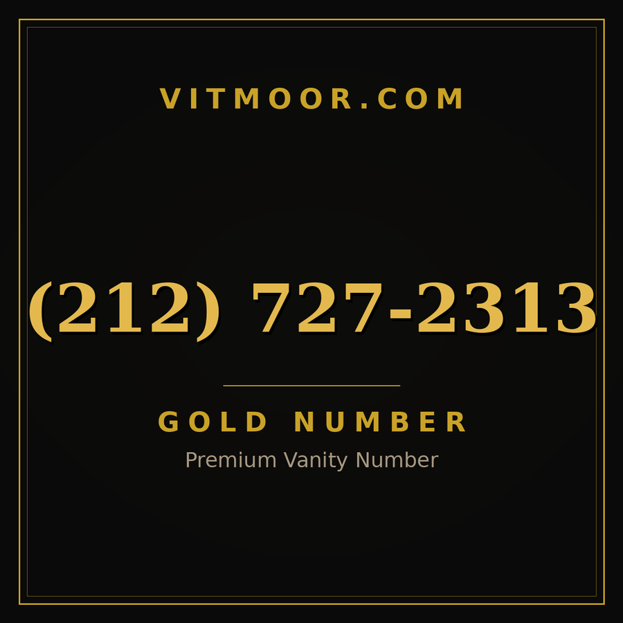 VITMOOR Gold premium number (212) 727-2313