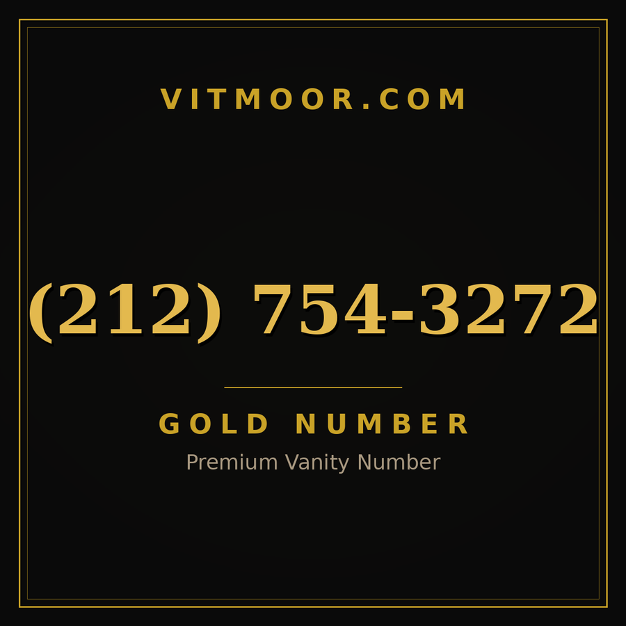 VITMOOR Gold premium number (212) 754-3272
