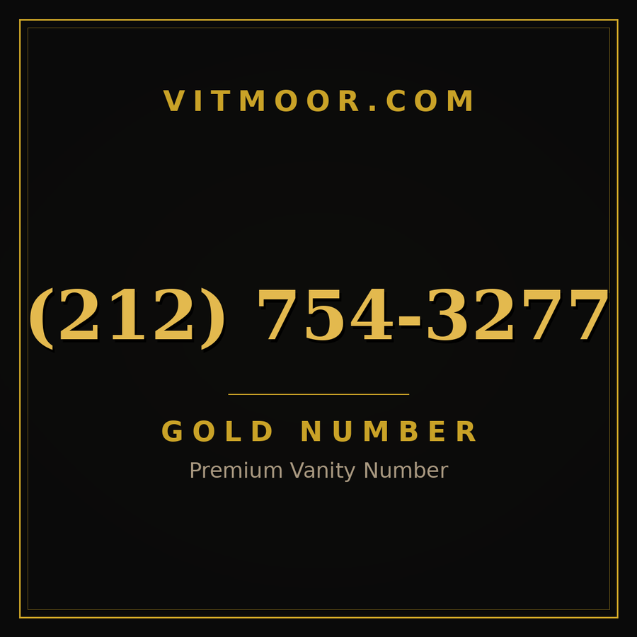 VITMOOR Gold premium number (212) 754-3277