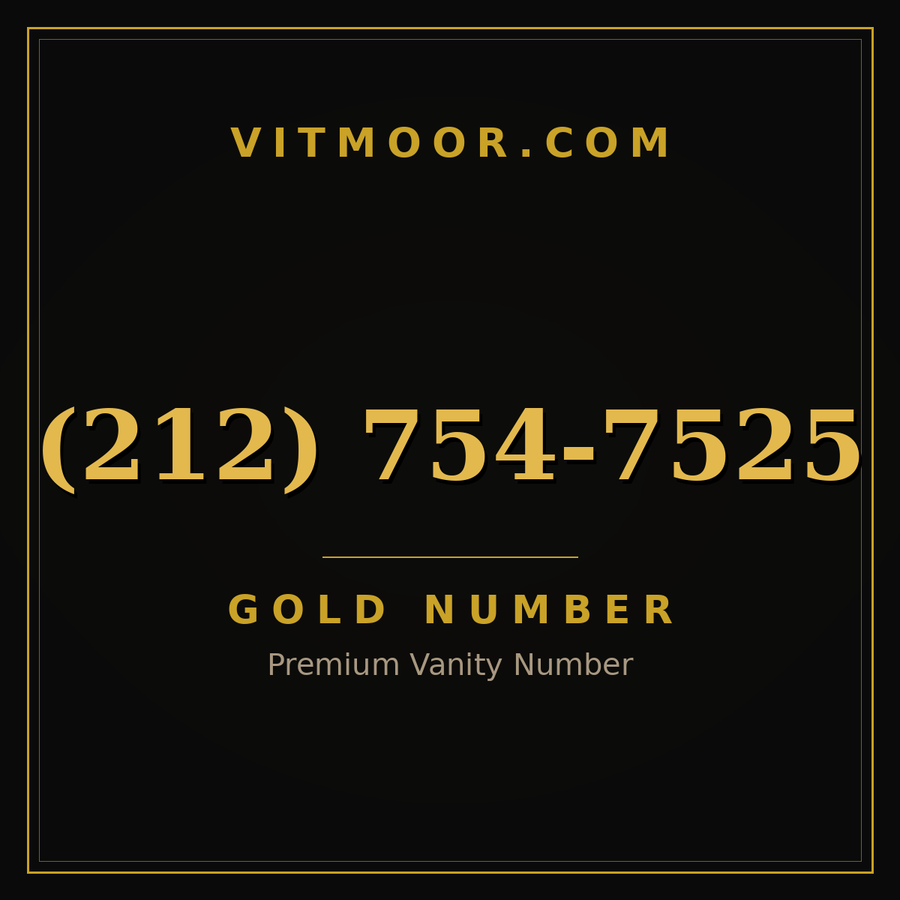 VITMOOR Gold premium number (212) 754-7525