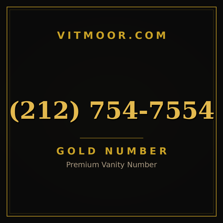 VITMOOR Gold premium number (212) 754-7554