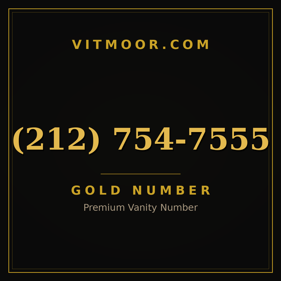 VITMOOR Gold premium number (212) 754-7555