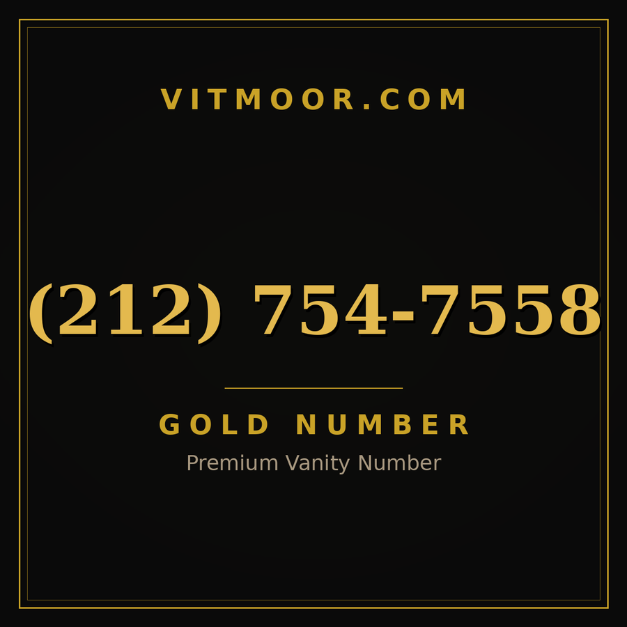 VITMOOR Gold premium number (212) 754-7558