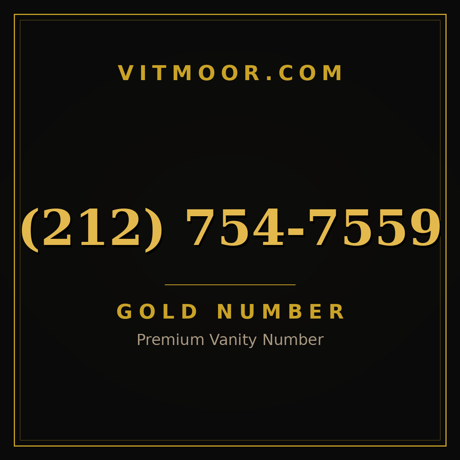 VITMOOR Gold premium number (212) 754-7559
