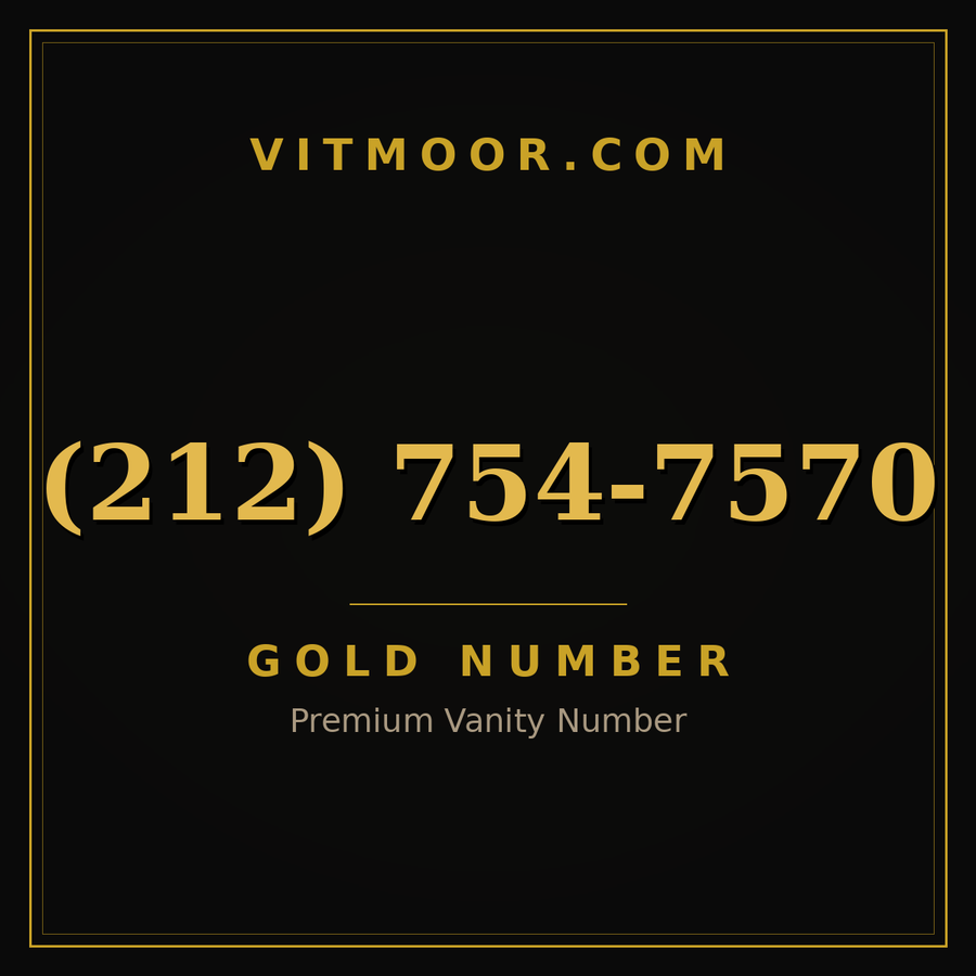 VITMOOR Gold premium number (212) 754-7570