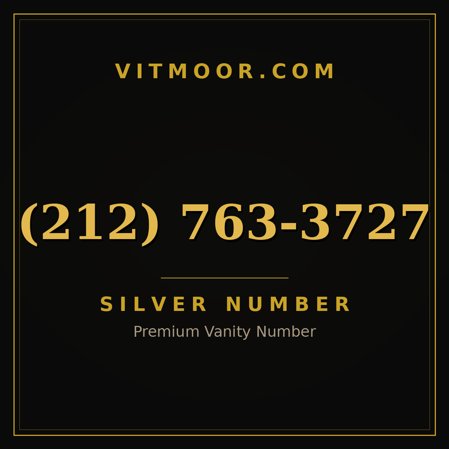 VITMOOR Silver premium number (212) 763-3727