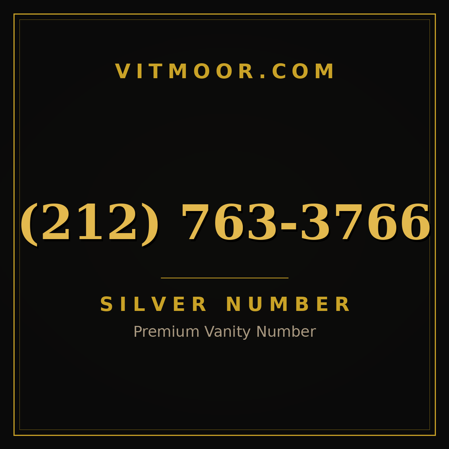 VITMOOR Silver premium number (212) 763-3766