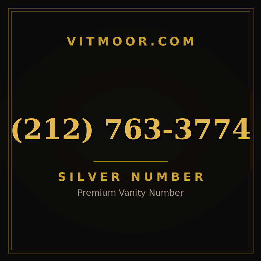 VITMOOR Silver premium number (212) 763-3774